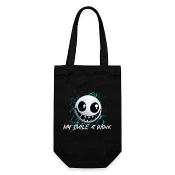 My Smile at work - Geschenkbeutel für Flaschen - Schwarz - Vorne