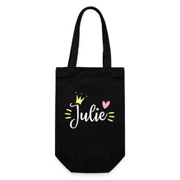 Couronne de prénom Julie - Sac à bouteille - noir - Devant