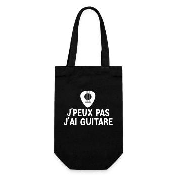 Guitare - Guitariste - Fan de Guitare - Sac à bouteille - noir - Devant