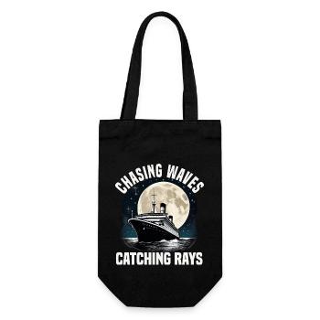 Chasing Waves Catching Rays Cruise Ship Vacation - Gift Bag for Bottles - black - Front