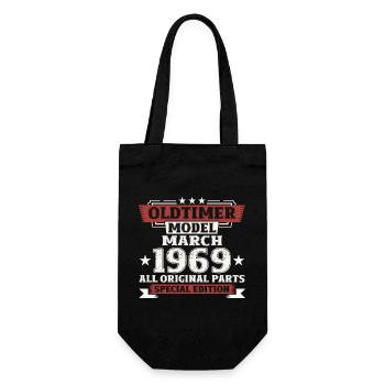 55th Birthday Classic Car March Vintage 1969 - Gift Bag for Bottles - black - Front