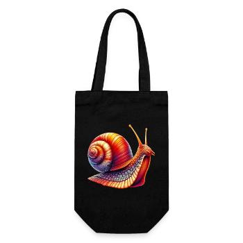 Schnecke - Geschenkbeutel für Flaschen - Schwarz - Vorne