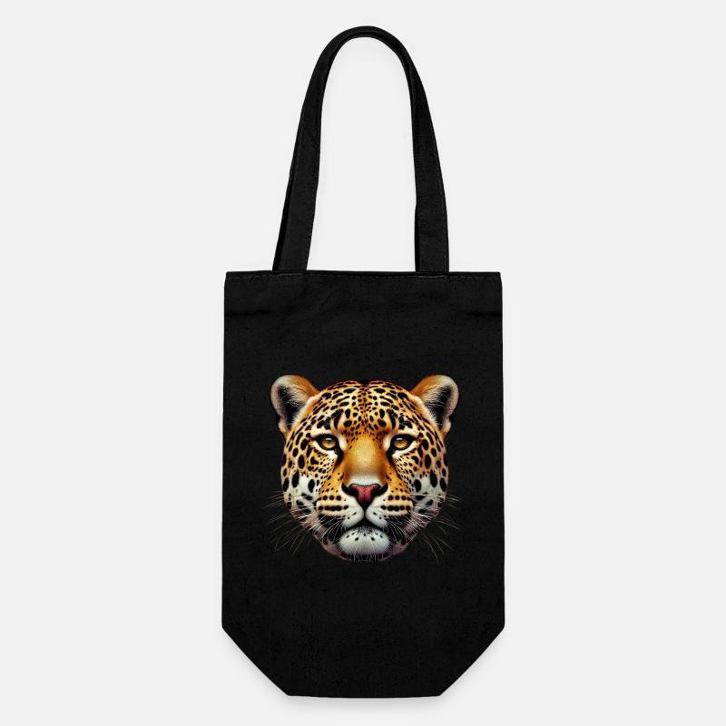 Leopard - Geschenkbeutel für Flaschen - Schwarz
