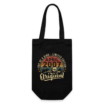 April 2007 Vintage Birthday Gift 2007 - Gift Bag for Bottles - black - Front