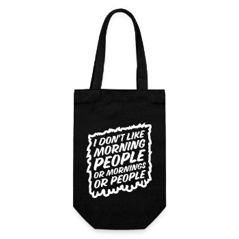 C’est drôle, je n’aime pas le matin, ni les matins, ni les gens - Sac à bouteille - noir - Devant