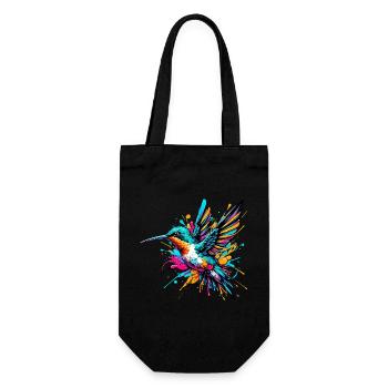 Hummingbird - Gift Bag for Bottles - black - Front