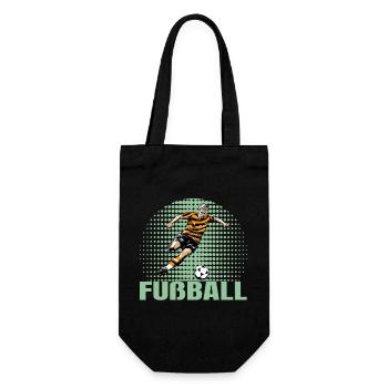Fußball - Geschenkbeutel für Flaschen - Schwarz - Vorne