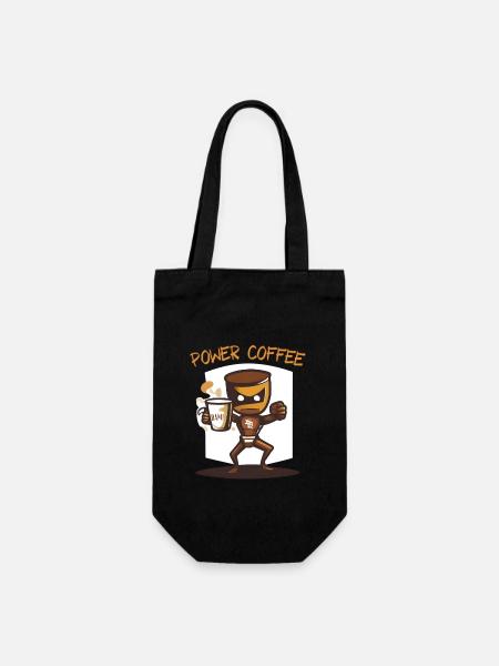 Power Coffee - Gift Bag for Bottles - black