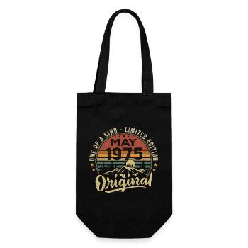 Mai 1975 Vintage Cadeau D’anniversaire Mai 1975 - Sac à bouteille - noir - Devant