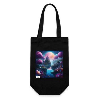 Ätherisches Königreich Traumlandschaft - Geschenkbeutel für Flaschen - Schwarz - Vorne