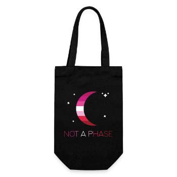 LGBTQ Pride Month - Keine Phase - Lesbisch - Geschenkbeutel für Flaschen - Schwarz - Vorne