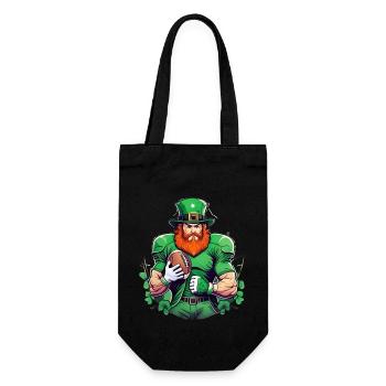 St. Patrick's Day Shamrock American Football - Gift Bag for Bottles - black - Front