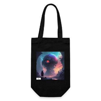 Fork life cartoon - Gift Bag for Bottles - black - Front