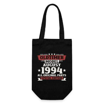 30. Geburtstag Oldtimer August 1994 Jahrgang - Geschenkbeutel für Flaschen - Schwarz - Vorne