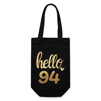 Hello 94 gold - Gift Bag for Bottles - black - Front