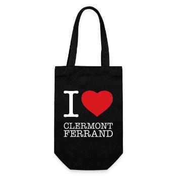 I LOVE CLERMONT-FERRAND France Frankreich - Geschenkbeutel für Flaschen - Schwarz - Vorne