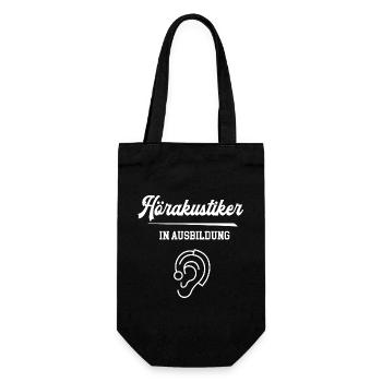 Hörakustiker Ausbildung Hörakustikerazubi Lehre - Geschenkbeutel für Flaschen - Schwarz - Vorne