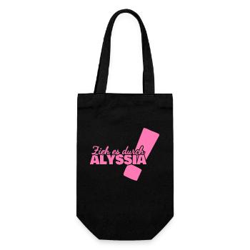 First name Alyssia - Gift Bag for Bottles - black - Front
