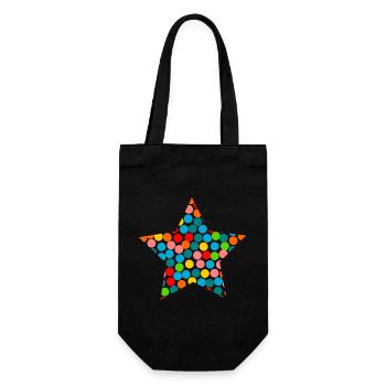 STAR. CHRISTMAS. MERRY CHRISTMAS. MERRY CHRISTMAS - Gift Bag for Bottles - black - Front