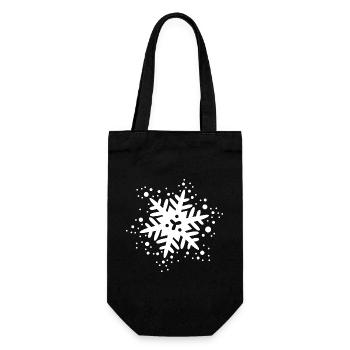 Flocon de neige Tenue d’hiver Noël Cristal - Sac à bouteille - noir - Devant