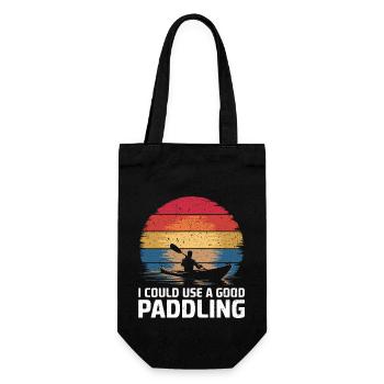 Kayak humor for adventurers - Gift Bag for Bottles - black - Front