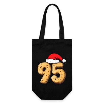 95 Number Christmas Cookie - Gift Bag for Bottles - black - Front