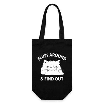 Fluff Around & Find Out - Gift Bag for Bottles - black - Front