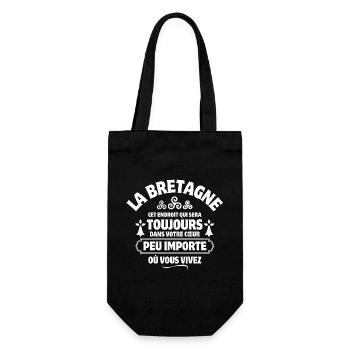Brittany, I am a Breton, a Celtic - Gift Bag for Bottles - black - Front