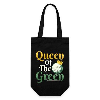 Queen Of The Green Golf Golfer - Geschenkbeutel für Flaschen - Schwarz - Vorne