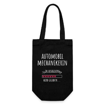 Automobilmechanikerin Ausbildung Beruf Geschenk - Geschenkbeutel für Flaschen - Schwarz - Vorne