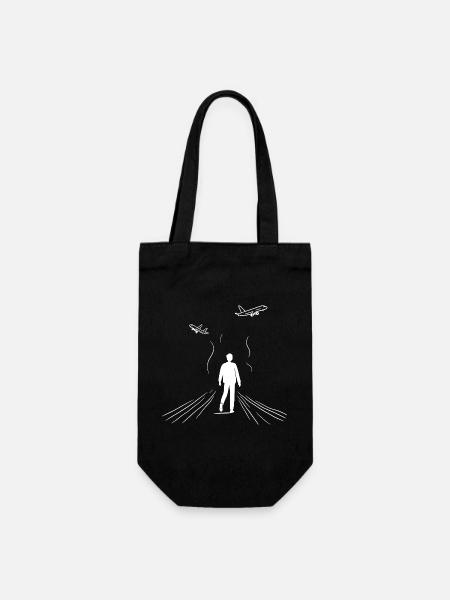Observateur d’avion - Sac à bouteille - noir