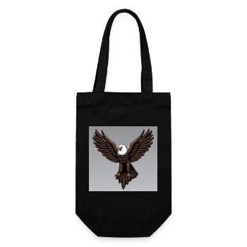 Adler - Geschenkbeutel für Flaschen - Schwarz - Vorne