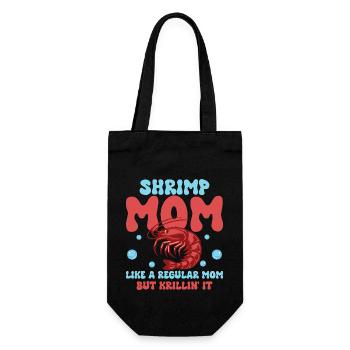 Shrimp Mom Krillin' It Seafood Shrimp Lover - Geschenkbeutel für Flaschen - Schwarz - Vorne