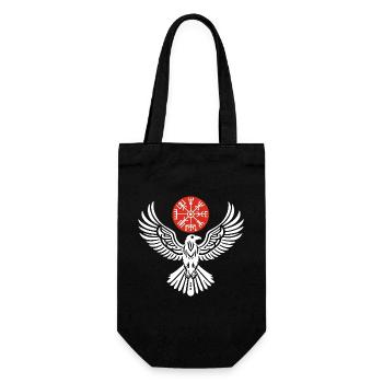 The White Raven and Red Moon - Gift Bag for Bottles - black - Front