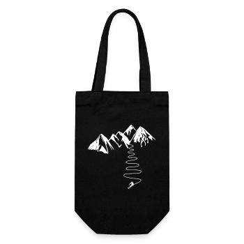 Cadeau Skieur De Haute Montagne Alpes Pyrenées - Sac à bouteille - noir - Devant