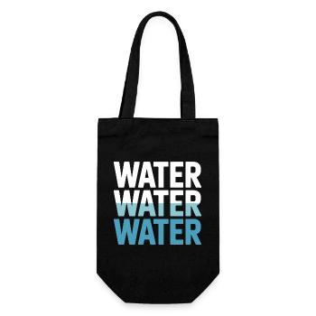 Boire Eau Hydrater Océan Rivière - Sac à bouteille - noir - Devant