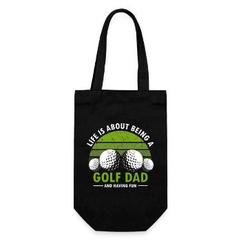 The Best Days Are Spent Golfing Retro Fun Lover - Gift Bag for Bottles - black - Front