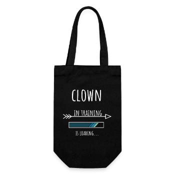 Clown Geschenk Beruf Ausbildung Clown - Geschenkbeutel für Flaschen - Schwarz - Vorne
