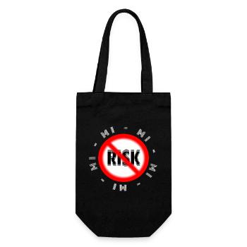 Mode de vie sans risque Motif MI MI MI NO Risk - Sac à bouteille - noir - Devant
