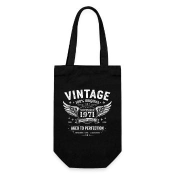 54 Years Anniversary | Birthday November 1971 - Gift Bag for Bottles - black - Front