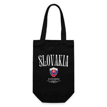 Flag of Slovakia, Slovak patriot - Gift Bag for Bottles - black - Front