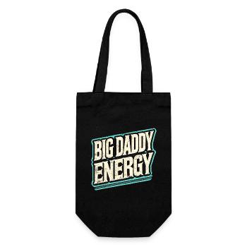 Big Dad Energie Retro - Geschenkbeutel für Flaschen - Schwarz - Vorne