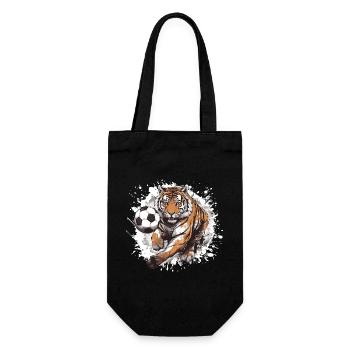 Tiger Fussball Team - Geschenkbeutel für Flaschen - Schwarz - Vorne