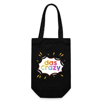 Das Regenbogen Crazy Burst - Geschenkbeutel für Flaschen - Schwarz - Vorne