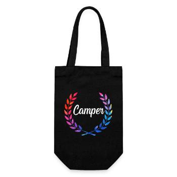 Camper Farblaurel Logo - Geschenkbeutel für Flaschen - Schwarz - Vorne