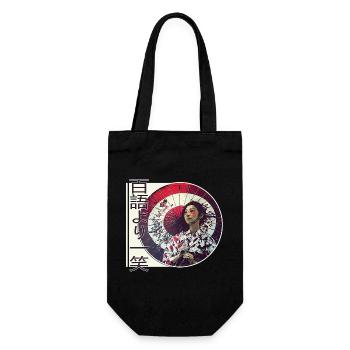 Japanese wisdom - Smile is worth it - Gift Bag for Bottles - black - Front