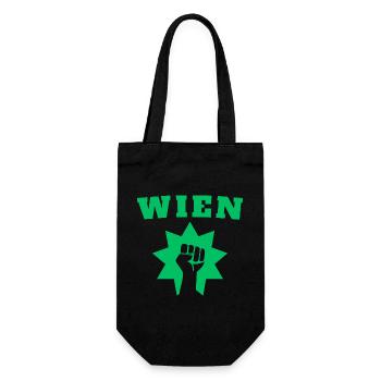 Wien - Geschenkbeutel für Flaschen - Schwarz - Vorne