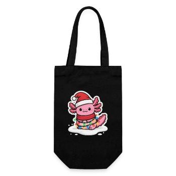 Noël Axolotl drôle - Sac à bouteille - noir - Devant