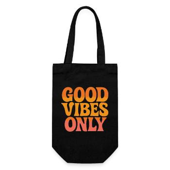 BONNES VIBRATIONS UNIQUEMENT - Sac à bouteille - noir - Devant
