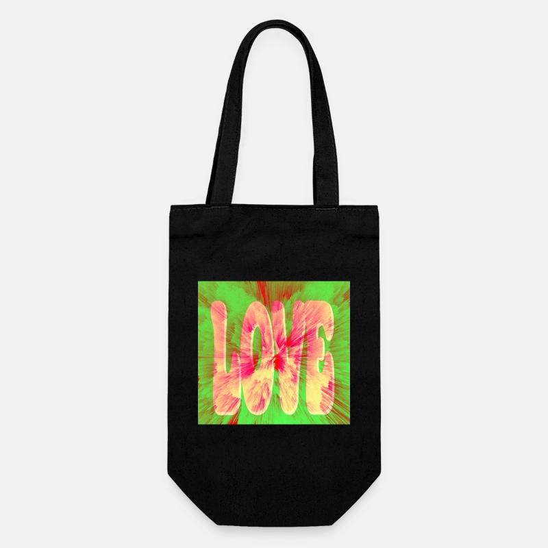 Love Neon Tie Dye - Geschenkbeutel für Flaschen - Schwarz